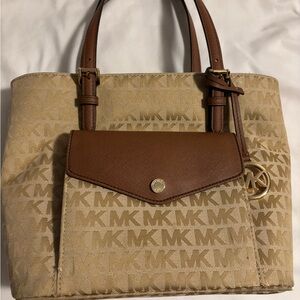 Michael Kors Beige and Brown Tote Bag